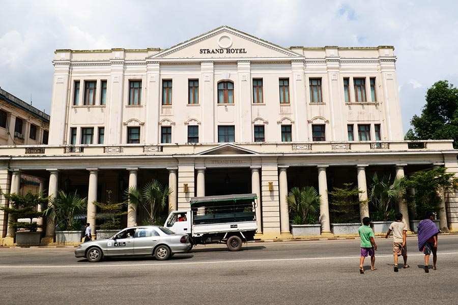 Strand Hotel - Colonial building in Downtown Yangon