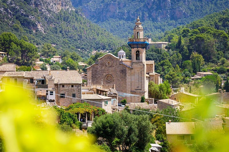 Mountain village of Valldemossa in Mallorca