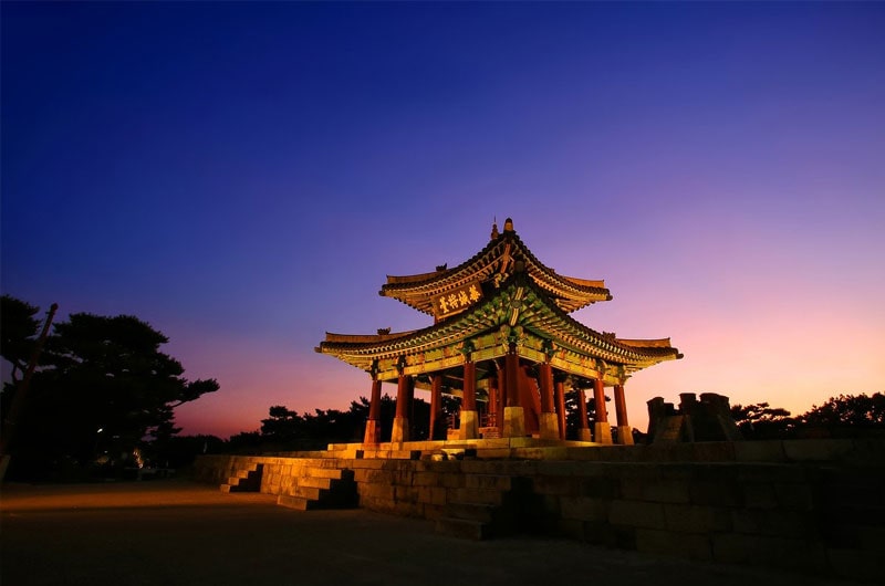 Hwaseong Haenggung Palace at Night