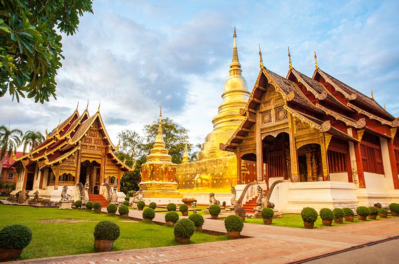 Wat Phra Singh Temple in Chang Mai