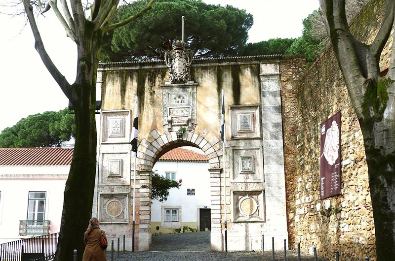 Gate at Castelo de São Jorge in Lisbon