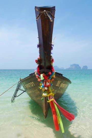 Long-tail boat in Railay Bay, Thailand