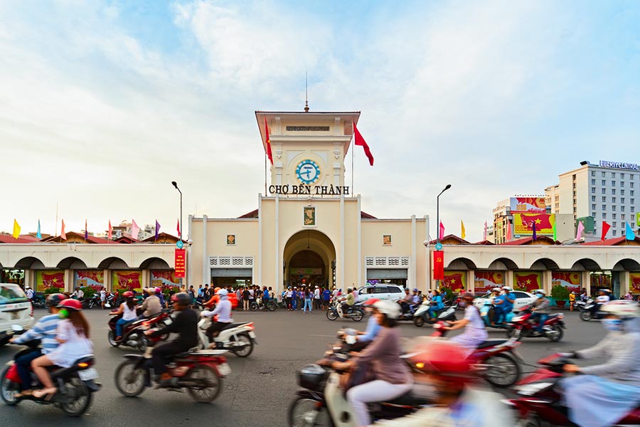 Cho Ben Thanh Market in Ho Chi Minh, Vietnam