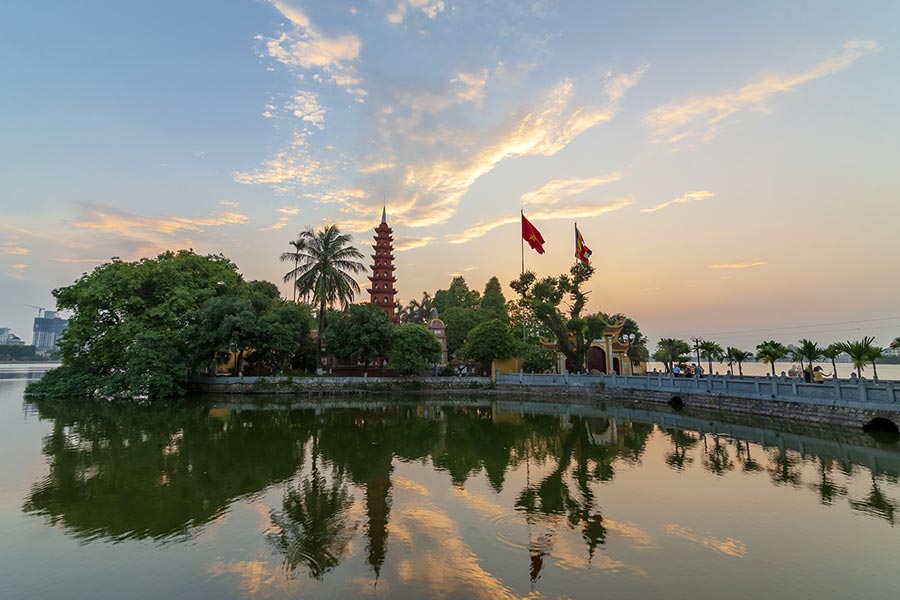 Tran Quoc Pagoda on Hanoi's West Lake