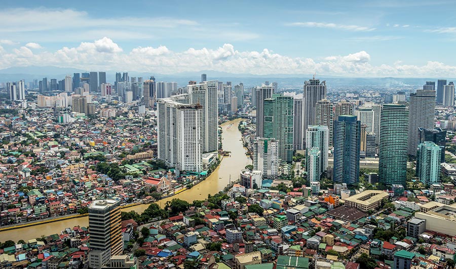 City of Manila - Intramuros and new skyscrapers