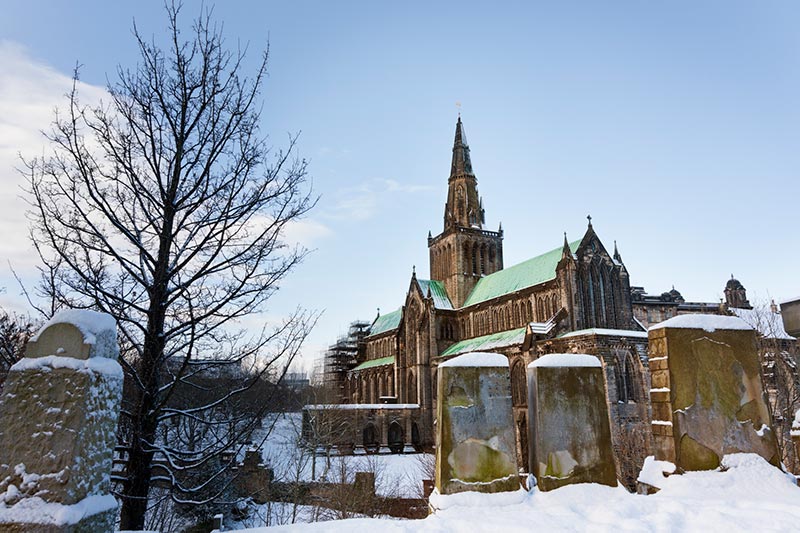 Glasgow Cathedral in winter